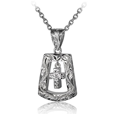 925 Silver Hawaiian Engraving Pendant