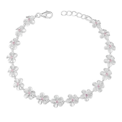 925 Silver Plumeria Bracelet