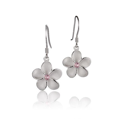 925 Silver Plumeria  Earrings