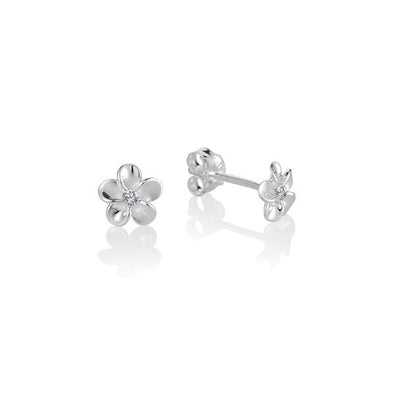 925 Silver Plumeria  Earrings