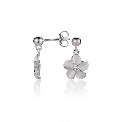 925 Silver Plumeria  Earrings