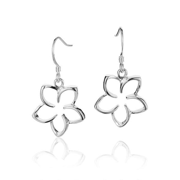 925 Silver Plumeria  Earrings