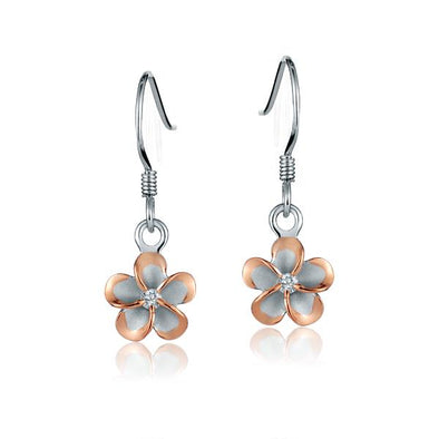 925 Silver Plumeria  Earrings