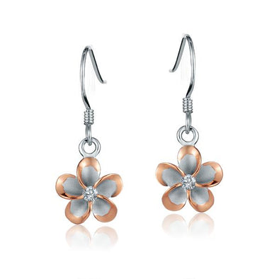 925 Silver Plumeria  Earrings