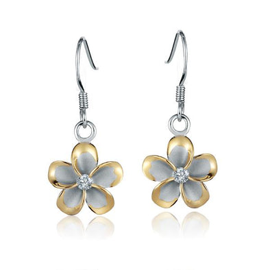 925 Silver Plumeria  Earrings