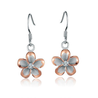 925 Silver Plumeria  Earrings