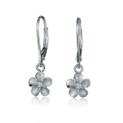 925 Silver Plumeria  Earrings