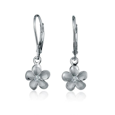 925 Silver Plumeria  Earrings