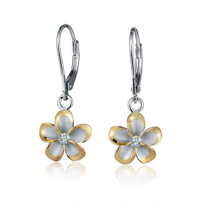 925 Silver Plumeria  Earrings