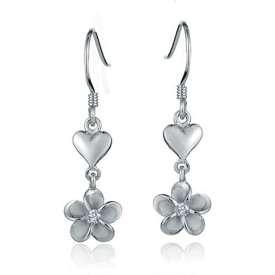 925 Silver Plumeria  Earrings