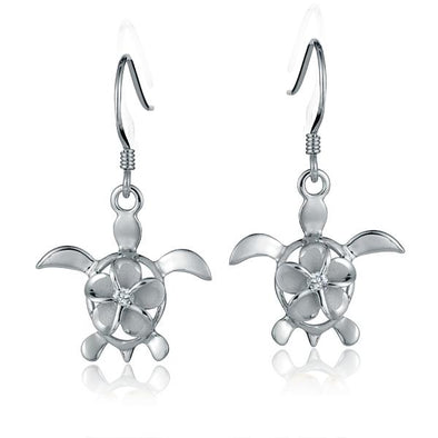 925 Silver Plumeria  Earrings