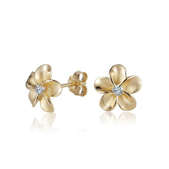 925 Silver Plumeria  Earrings