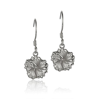 925 Silver Hibiscus  Earrings
