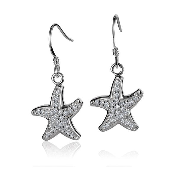 925 Silver Starfish  Earrings
