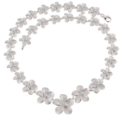 925 Silver Plumeria  Necklace