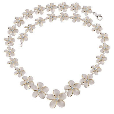 925 Silver Plumeria  Necklace