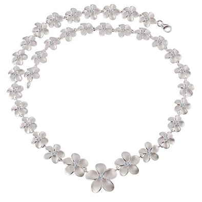 925 Silver Plumeria  Necklace