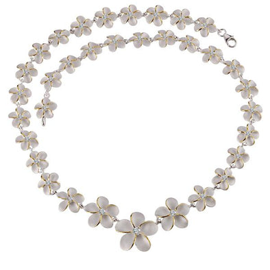 925 Silver Plumeria  Necklace