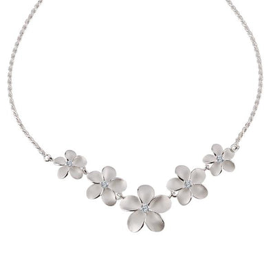 925 Silver Plumeria  Necklace