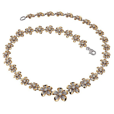 925 Silver Plumeria  Necklace