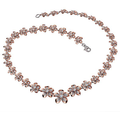 925 Silver Plumeria  Necklace