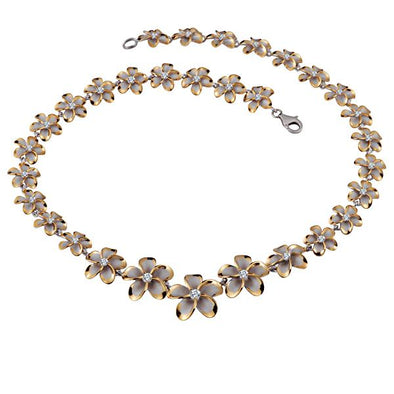 925 Silver Plumeria  Necklace