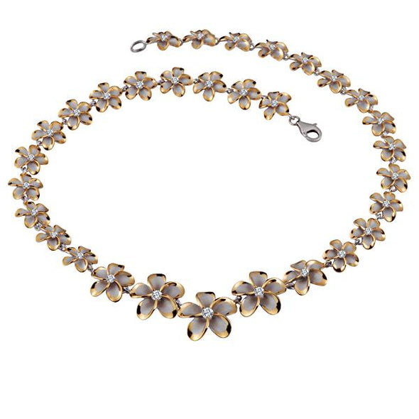 925 Silver Plumeria  Necklace