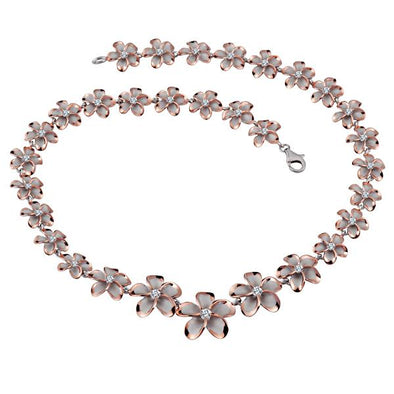 925 Silver Plumeria  Necklace