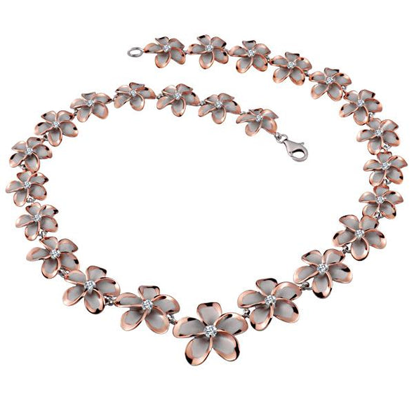 925 Silver Plumeria  Necklace