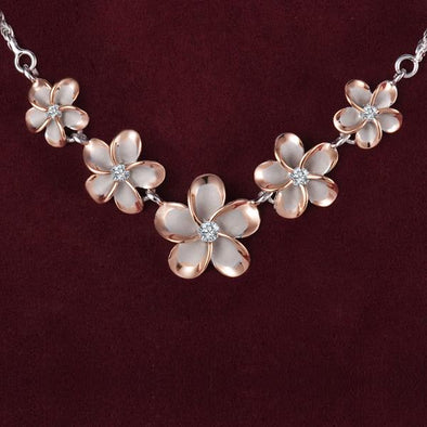 925 Silver Plumeria  Necklace