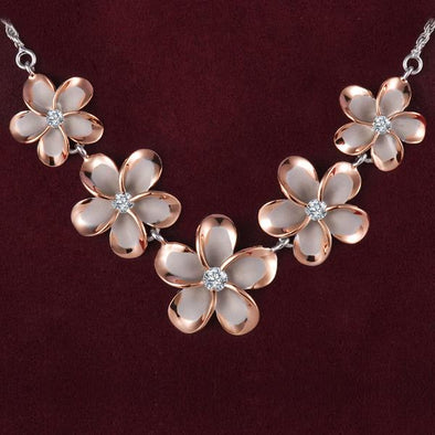 925 Silver Plumeria  Necklace