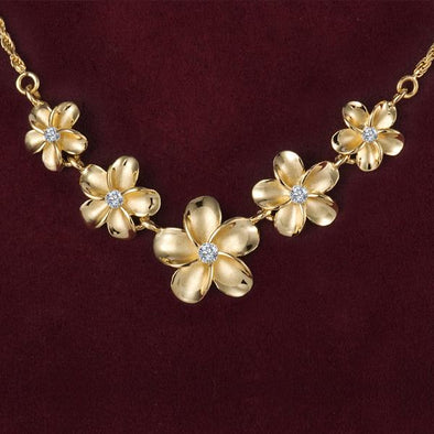 925 Silver Plumeria  Necklace