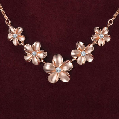 925 Silver Plumeria  Necklace