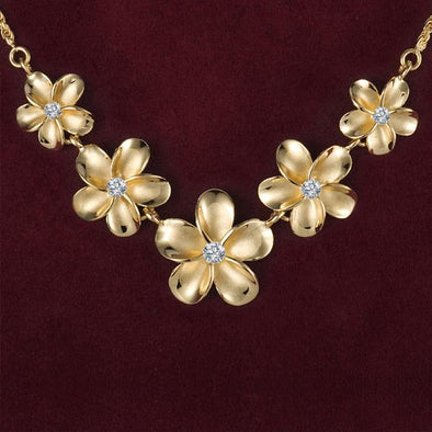 925 Silver Plumeria  Necklace