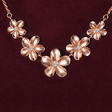 925 Silver Plumeria  Necklace