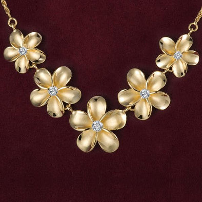 925 Silver Plumeria  Necklace