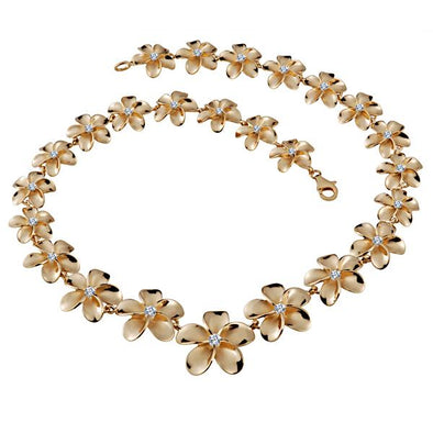 925 Silver Plumeria  Necklace