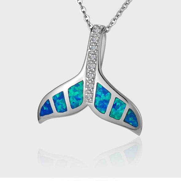 925 Silver Opal Whaletail Pendant