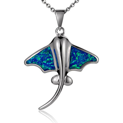 925 Silver Opal Stingray Pendant