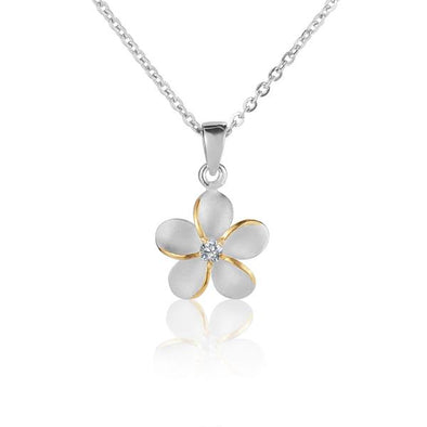 925 Silver Plumeria Pendant