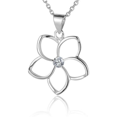 925 Silver Plumeria Pendant