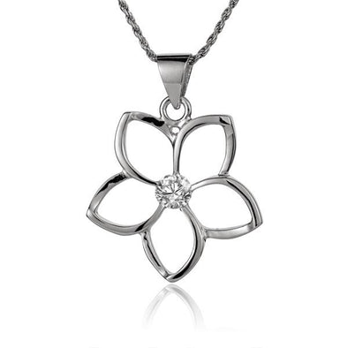 925 Silver Plumeria Pendant