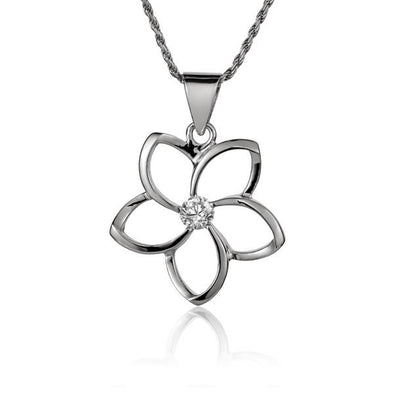 925 Silver Plumeria Pendant