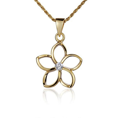 925 Silver Plumeria Pendant