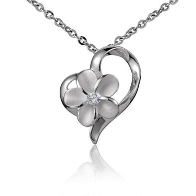 925 Silver Plumeria Pendant