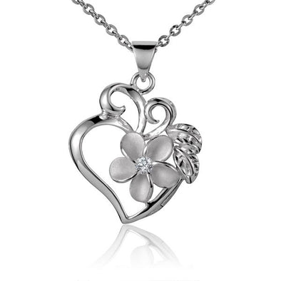 925 Silver Plumeria Pendant