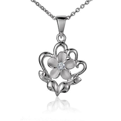 925 Silver Plumeria Pendant