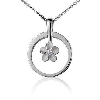 925 Silver Plumeria Pendant