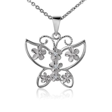 925 Silver Plumeria Pendant