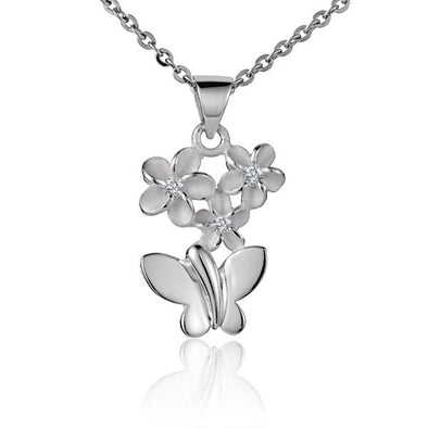 925 Silver Plumeria Pendant